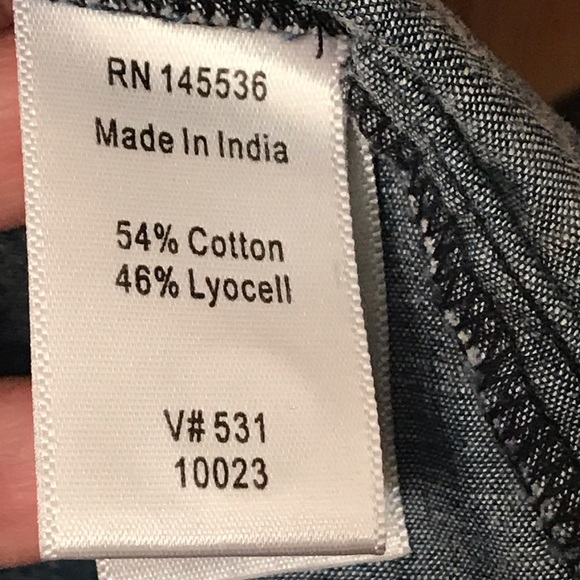 Cold water creek denim look  top - Picture 3 of 5